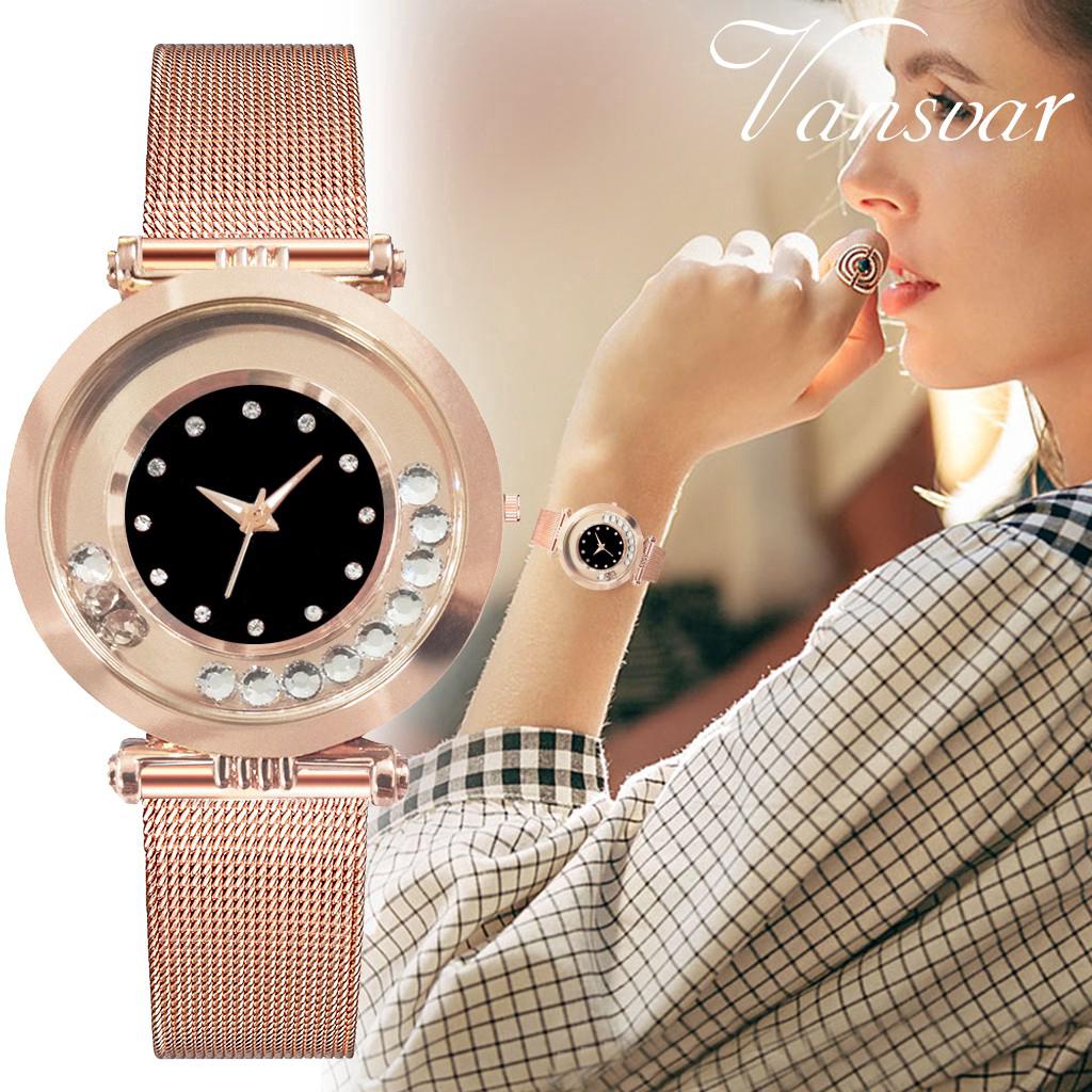 สินค้า นาฬิกาข้อมือควอตซ์แฟชั่นสายสแตนเลสสำหรับผู้หญิง