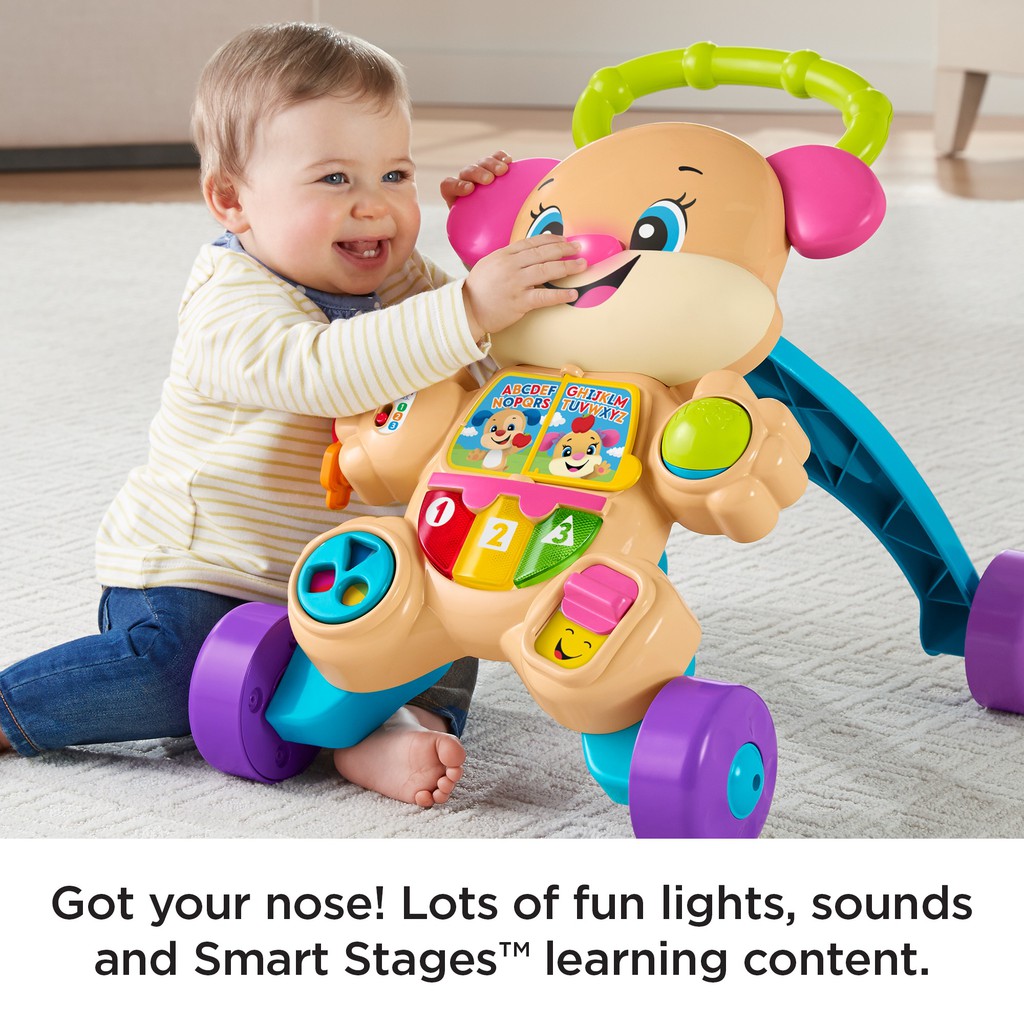 พร้อมส่ง-รถผลักเดิน-สอนภาษาสำหรับเด็กหัดเดิน-fisher-price-laugh-amp-learn-smart-stages-learn-with-puppy-walker-ราคา-1990