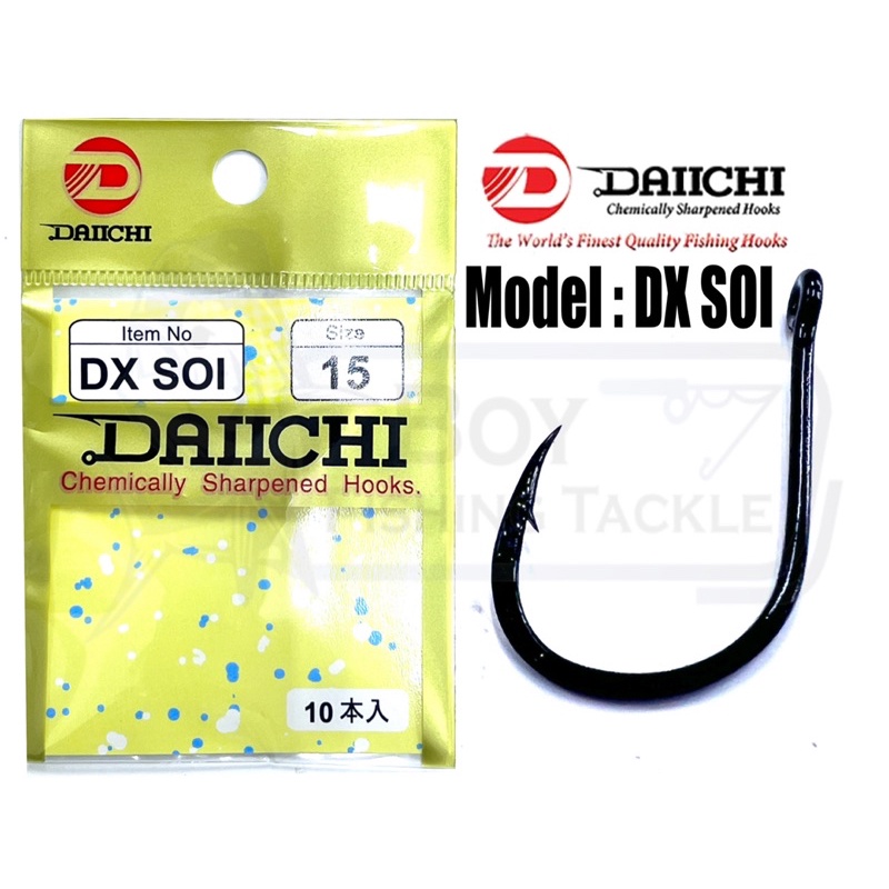 daiichi-dx-soi-mata-kail-ตะขอตกปลา-สเตนเลส-สีดํา