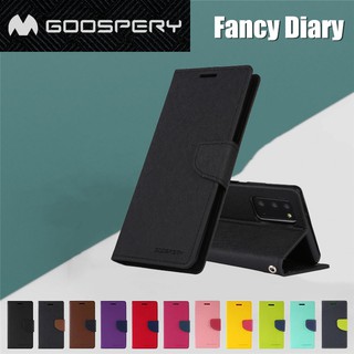 MERCURY GOOSPERY Fancy Diary Colorful PU Leather Wallet Flip Case for Samsung Galaxy S20 S21 Note 20 Plus Ultra