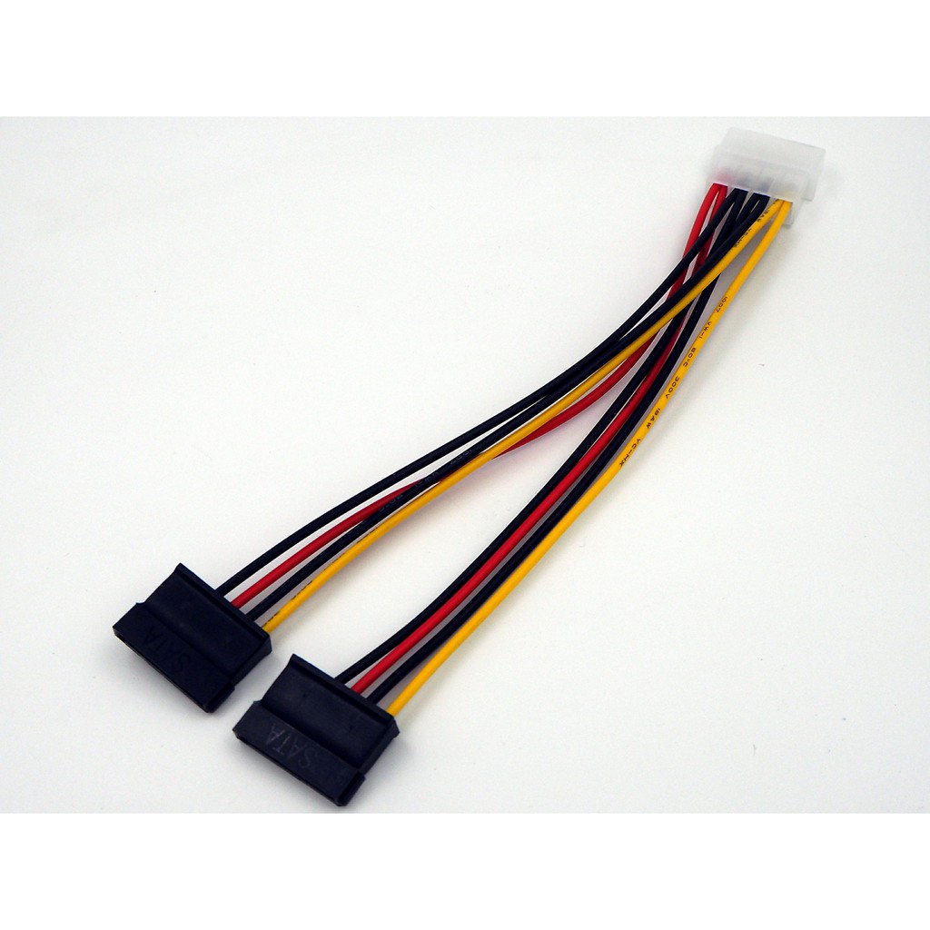 4Pin IDE Molex to 15Pin SATA Hard Drive Power Adapter Cable Y