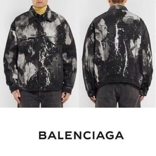 เสื้อยีนส์ BALENCIAGA Black Denim Jacket   Painter Pre-order 🇨🇳