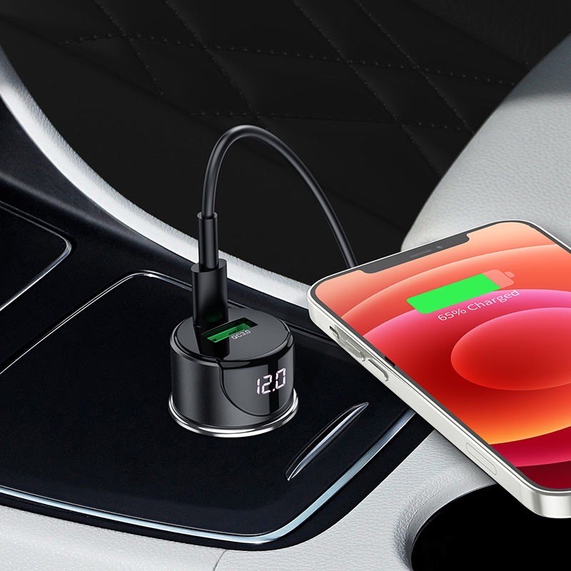 hoco-z42-ที่ชาร์จในรถรุ่นใหม่ล่าสุด-pd20w-qc3-0-a-พร้อมหน้าจอlcd-power-ocean-in-car-charger-with-digital-display-มีช่อ