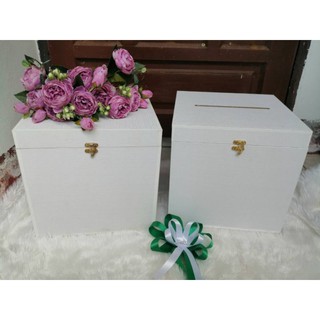 กล่อง​ใส่​ซองสีขาว​ กล่องใส่ซอง​งานแต่ง​งาน  กล่องใส่การ์ด กล่องไม้  กล่องเอ​นกประสงค์​