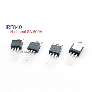 IRF840 มอสเฟต N-Chanal TO-220 Mosfet 8A 500V ราคา 1ตัว 👉👉พร้อมส่งจากไทย