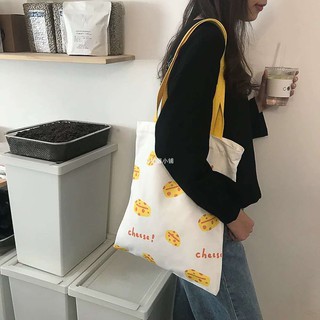 ┋✟กระเป๋าผ้าแคนวาสกระเป๋าสะพายนักเรียนเกาหลี Women Who Moved My Cheese Fashion All-match Japanese Canvas Bag Single Sh