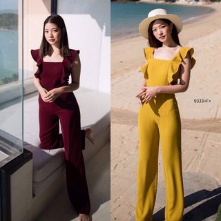 ภาพหน้าปกสินค้าJ9333 Jumpsuit จั๊มสูท สายเดี่ยวระบาย ขายาว Single breasted jumpsuit, long leg ที่เกี่ยวข้อง