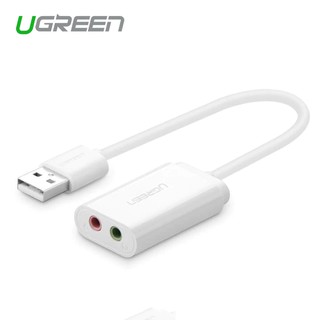 ugreen usb 2 . 0 external อะแดปเตอร์การ์ดเสียงหูฟัง/ไมโครโฟน/ลําโพง/แล็ปท็อป/ps 4/คอมพิวเตอร์