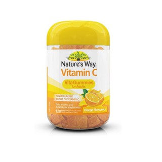 ภาพขนาดย่อของภาพหน้าปกสินค้าNature's Way Vitamin C Vita Gummies เนเจอร์สเวย์ วิตามินซี เยลลี่ วิตามิน สำหรับผู้ใหญ่ รสส้ม ขนาด 120 เม็ด 17793 จากร้าน medicalhub115 บน Shopee ภาพที่ 2