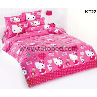 KT22: ผ้าปูที่นอน ลายคิตตี้ Kitty/TOTO