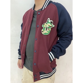 jacket baseball อักษร D ลายทหาร