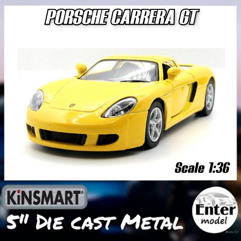 kinsmart-โมเดลรถเหล็ก-ลิขสิทธิ์-แท้-รถสปอร์ท-porsche-carrera-gt-scale-1-36-ยาว-12-5cm