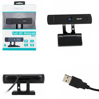 WEBCAM รุ่น OKER (A455)Full HD 1080P รองรับWindows XP/7/8/10 Mac OS 10.6 or above ของเเท้100%