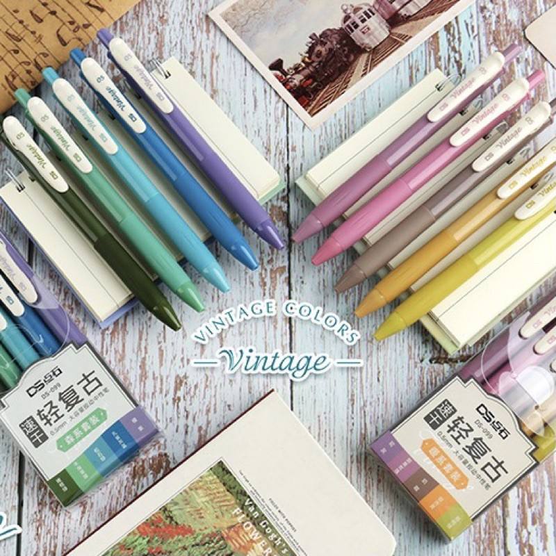 5แท่ง-ปากกาvintagecolorเซตสีแหวกแนว