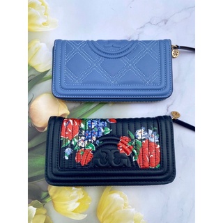 Tory Burch Fleming quilted continental wallet กระเป๋าสตางค์ใบยาวซิบรอบ *ถ่ายจากสินค้าจริง*