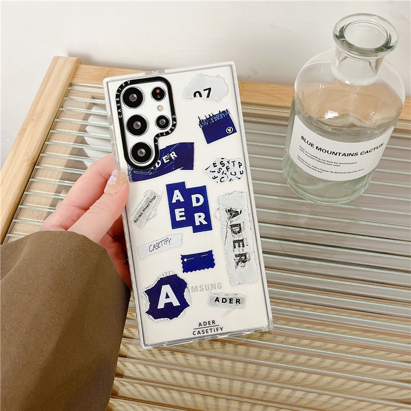 【ADER Sticker labels】เคสโทรศัพท์มือถือแบบนิ่ม TPU ใส กันกระแทก ลายชื่อ ...