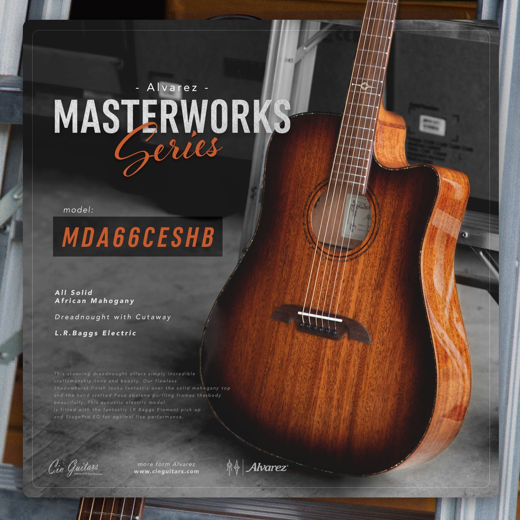 alvarez-mda66ceshb-กีตาร์โปร่งไฟฟ้าทรง-dreadnought-สเปค-all-solid-african-mahogany-พร้อมกระเป๋า