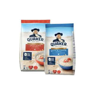 [แพ็ค 2] Quaker เควกเกอร์ ข้าวโอ๊ต ขนาด 1,000 กรัม (เลือกรสได้)