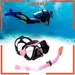 ภาพหน้าปกสินค้า[COLAXI1] Scuba Diving Snorkeling Swimming Mask Dry Snorkel Gear Set for Adults Pink ซึ่งคุณอาจชอบสินค้านี้