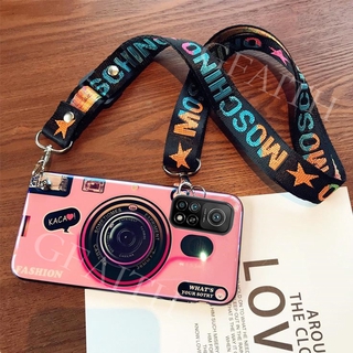 New เคสโทรศัพท์ For Xiaomi Mi 10T / Xiaomi 10T Pro 5G Back Cover Cute Camera Pattern 2020 Phone Case with Adjustable Lanyard Strap Casing Softcase เคส For Xiaomi10T Mi10T 10TPro 5G
