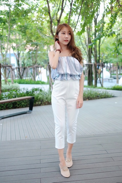 ภาพสินค้าCLARIS PANTS กางเกงโรเชฟ 7ส่วน ขาเดฟกระบอกเล็ก จากร้าน mymii_ บน Shopee ภาพที่ 3