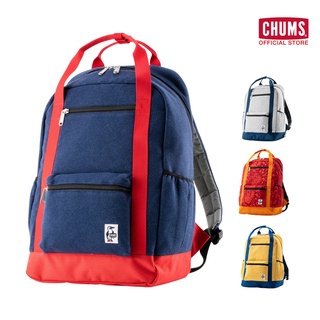 CHUMS Square Day Pack Sweat Nylon / กระเป๋าเป้สะพายหลัง ผ้า Sweat Nylon กระเป๋าเป้ แบรนด์ชัมส์ CHUMS