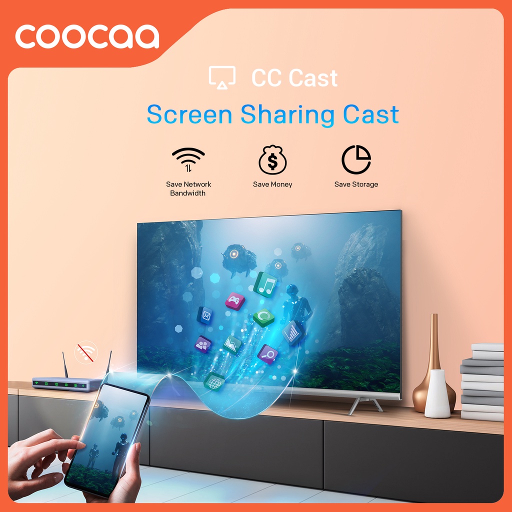 เกี่ยวกับสินค้า COOCAA 40S3U ทีวี 40 นิ้ว Inch Smart TV FHD Youtube