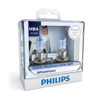 PHILIPS หลอดไฟรถยนต์ White Vision 4300K HB4