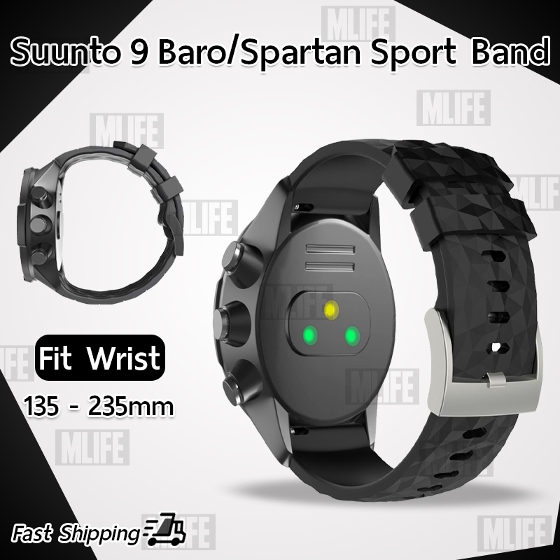 BoLuo Cinturino In Silicone Per Suunto 7, 9, Spartan, D5 - Larghezza 24mm, Sostitutivo
