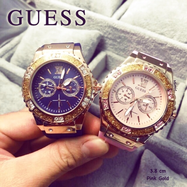 สายนาฬิกาข้อมือซิลิโคน-นาฬิกาผู้ชาย-นาฬิกา-guess-เก็บเงินปลายทางได้