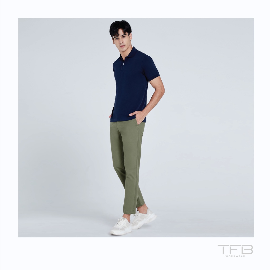 ภาพหน้าปกสินค้าเสื้อโปโล แขนสั้น สีกรม ผ้าดรายเทค(dry-tech) TFB Workwear จากร้าน tfb_workwear_official บน Shopee