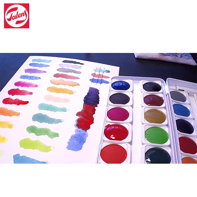 talens-สีน้ำตลับ-transparent-water-colours-1-ชุด