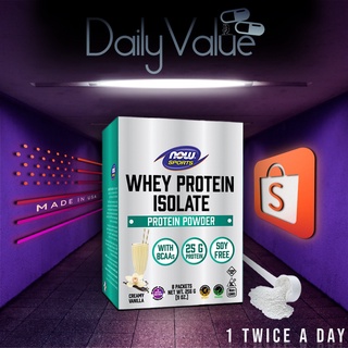 สินค้า เวย์โปรตีน / Whey Protein Isolate 256g 8 Packets by NOW FOODS