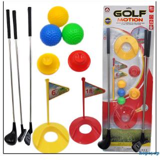 ภาพขนาดย่อของสินค้าℳay-Twelve Pieces Golf Kit for Kids, Small Potable Plastic Golf Kit Outdoor Sport Toys Set