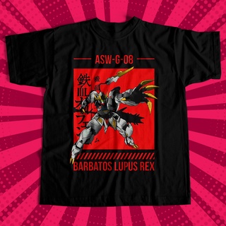 เสื้อยืดผ้าฝ้ายเสื้อเชิ้ต ลายการ์ตูนอนิเมะ Gundam Barbatos Lupus RexL XL  XXL 3XL