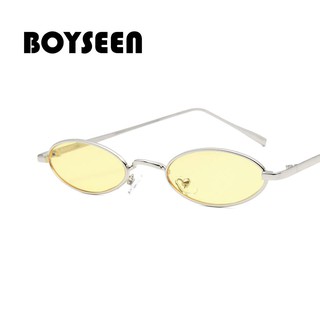 สินค้า BOYSEEN แว่นตากันแดดรูปไข่เล็กแว่นตาผู้หญิงกรอบแว่นตาผู้ชายกรอบแว่นตาสีชมพูเลนส์แว่นตากันแดด UV400 31036