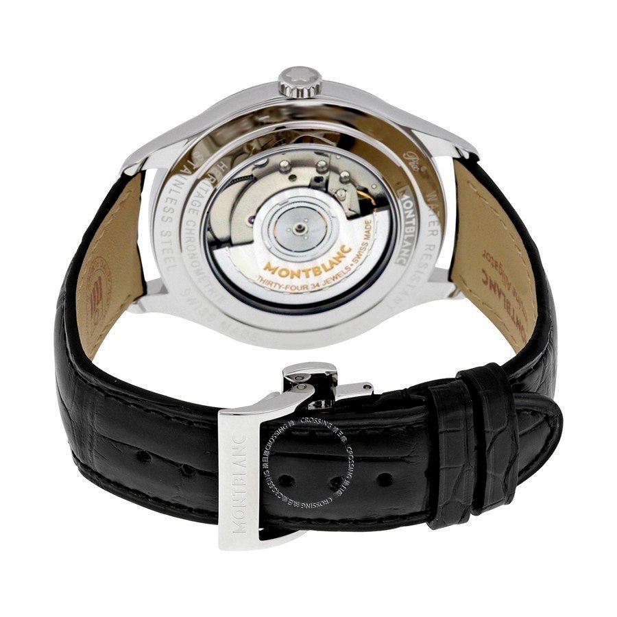 montblanc-112540-heritage-chronometrie-dual-time-เงินหมุนอัตโนมัตินาฬิกาผู้ชาย