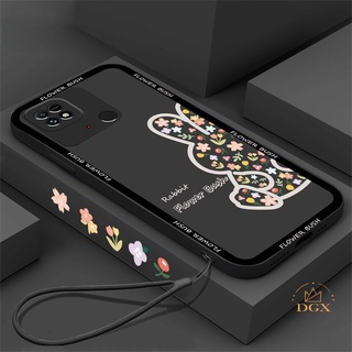 เคสโทรศัพท์มือถือ ซิลิโคนนิ่ม ลายดอกไม้ กระต่าย NFC สําหรับ Redmi Note 11S 11 Pro Redmi 10C 10A 9C 9T 9A Note 10 5G Note 10S Note 9 Note8 Note7 Poco M3 Pro X3 Pro DGX