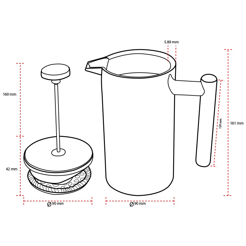 กาชงกาแฟเฟรนซ์เพรส-800cc-การชงกาแฟ-แบบ-french-press