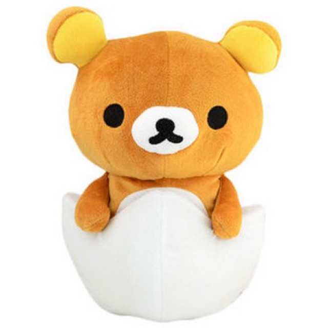 แท้-100-จากญี่ปุ่น-ตุ๊กตา-ซานเอ็กซ์-รีลัคคุมะ-san-x-rilakkuma-tamagotch-theme-egg-cushion-egg-plush-doll