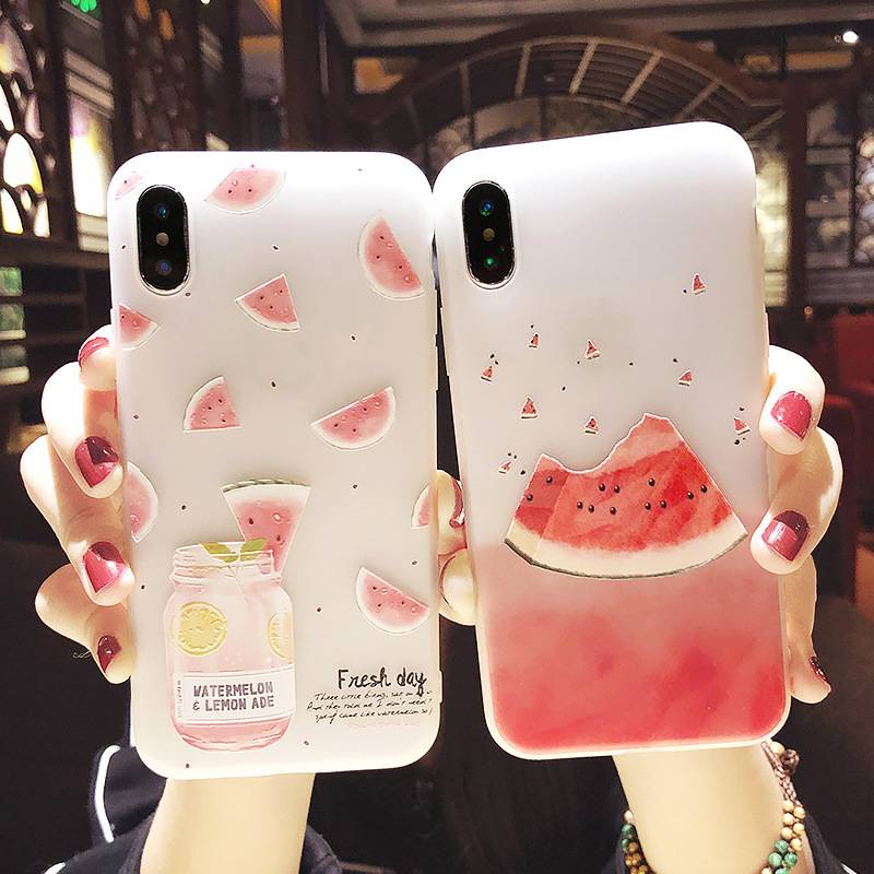 พร้อมส่งในไทย-เคสซิลิโคนสกรีนลายผลไม้-ใช้สำหรับ-ipทุกรุ่น-1001