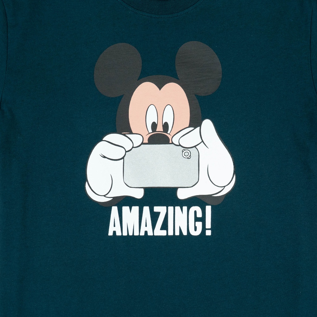 ฝ้าย-เสื้อยืดผ้าฝ้ายdisney-mickey-go-men-amazing-t-shirt-เสื้อผู้ชาย-มิกกี้โกลายมิกกี้เม้าส์ถ่ายรูป-c