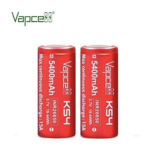 Vapcell INR26650 K54 5400mAh 3.7V แพค2ก้อน ของแท้