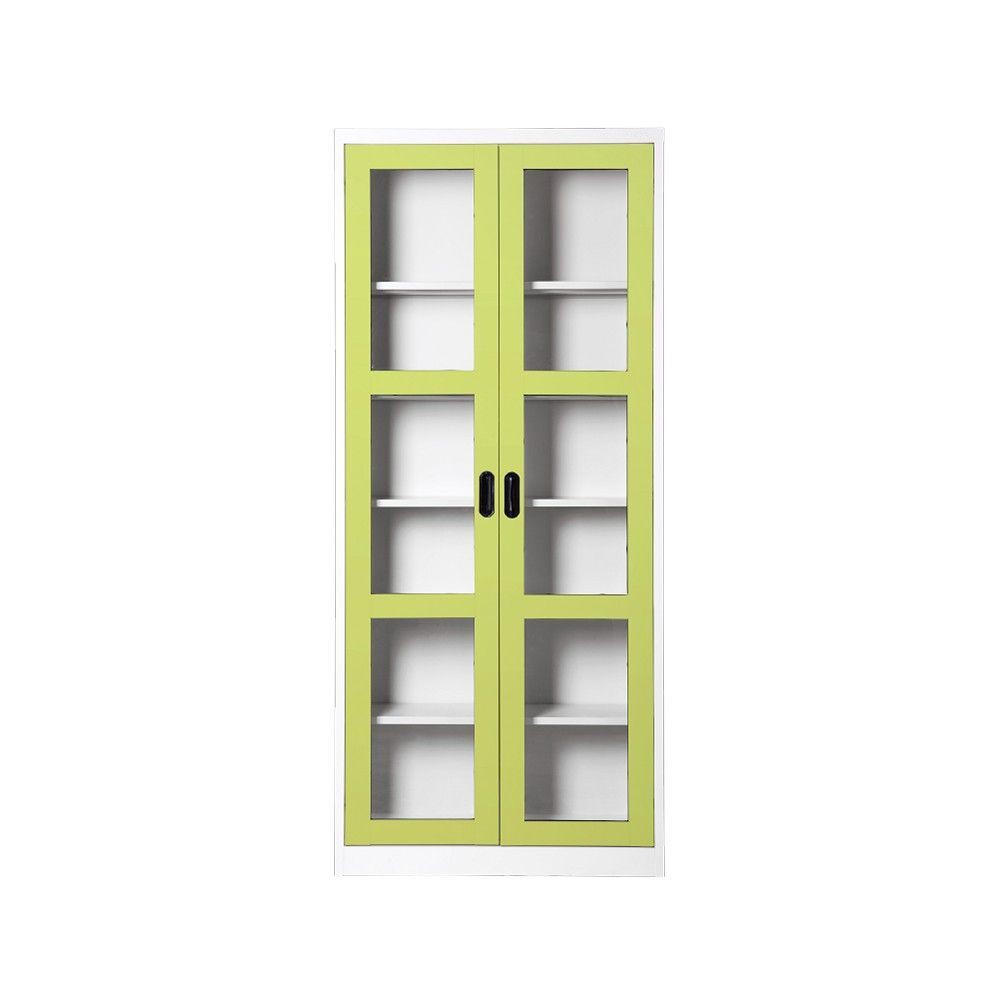 ตู้เอกสาร-ตู้เหล็กสูงบานเปิดกระจก-kiosk-max-052-สีขาว-เขียว-เฟอร์นิเจอร์ห้องทำงาน-เฟอร์นิเจอร์-ของแต่งบ้าน-high-steel-ca
