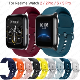 สินค้า สายนาฬิกาข้อมือซิลิโคน สําหรับ Realme Watch 3 2 2 Pro S S Pro Smart Watch Band Sport Bracelet