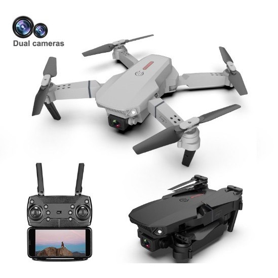 ราคาและรีวิวโดรน E88 PRO  Drone Pro กล้อง2ตัว DM107s WIFI ถ่ายภาพ บินนิ่ง ถ่ายวีดีโอ กล้อง โดรนไร้สา