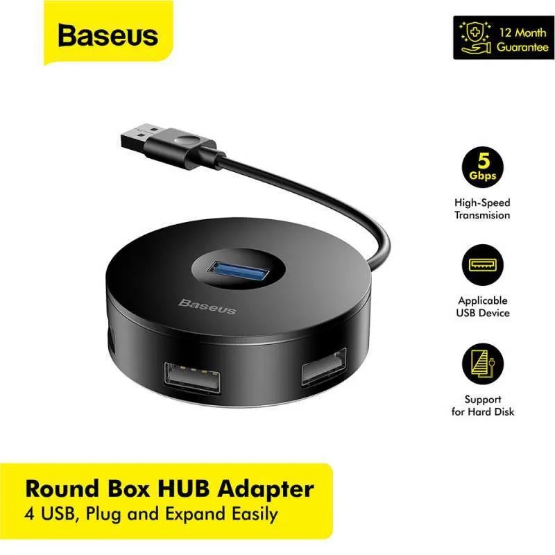 Baseus Round Box USB HUB Adapter USB 3.0 HUB Multiport Adapter | Shopee ...