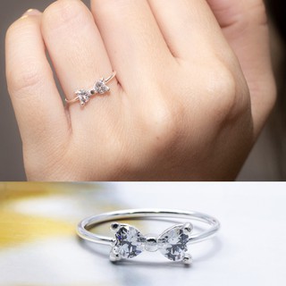 สินค้า Star Jewelry แหวนเงินแท้ 92.5% แหวนแฟชั่น แหวนมินิมอล ประดับเพขร CZ รุ่น RS3068-SS