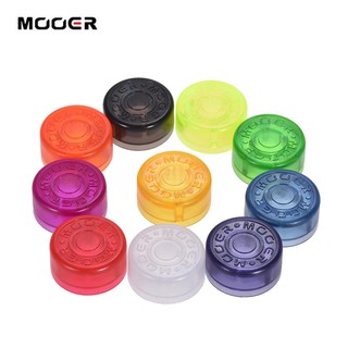 MOOER 10pcs Footswitch Topper Protector Colorful Plastic Bumpers for Guitar Effect Pedal(Random Col