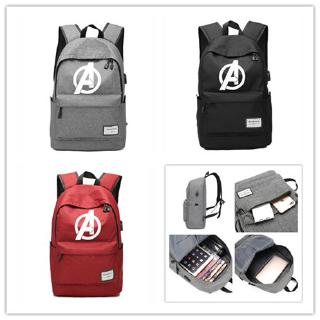 The Avengers / Letter A / Captain America กระเป๋าสะพายหลังสีแดง / ดํา / เทาเหมาะกับการพกพาเดินทาง